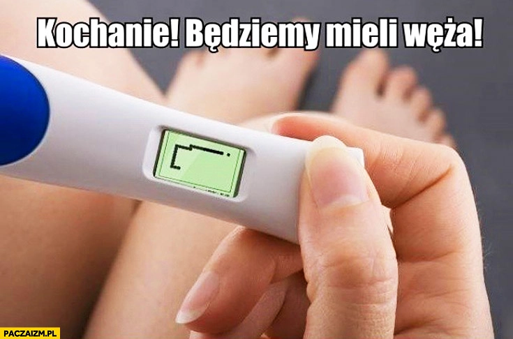 Kochanie będziemy mieli węża test ciążowy