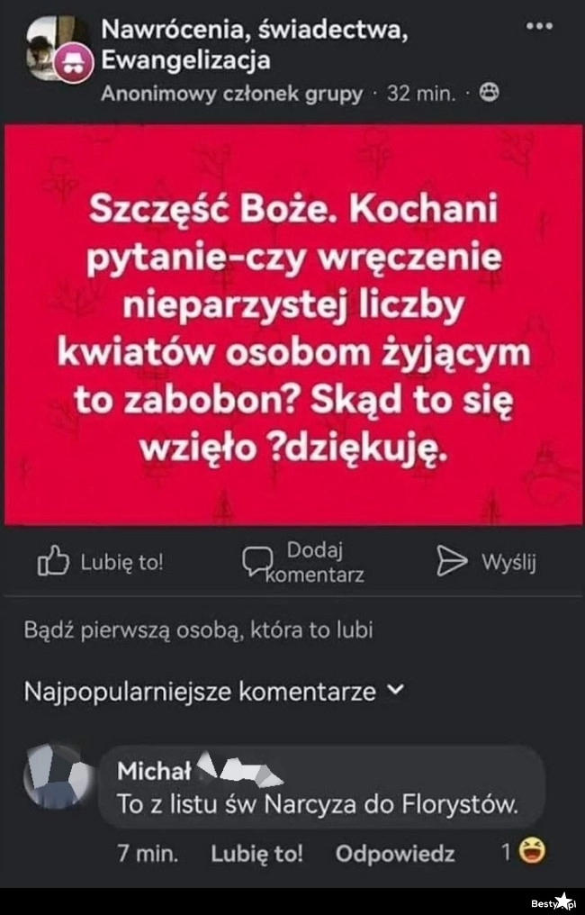 
    Nieparzysta liczba kwiatów 