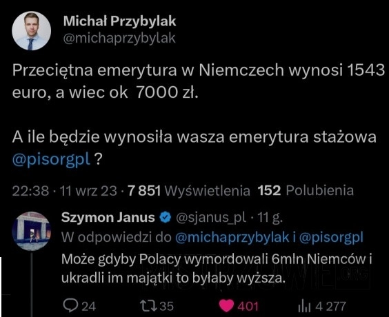 
    Przeciętna emerytura