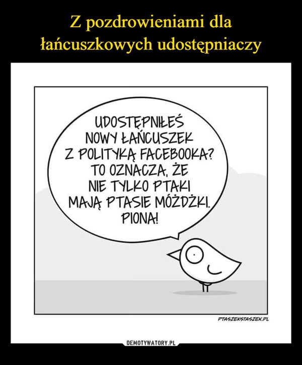 
    Z pozdrowieniami dla łańcuszkowych udostępniaczy