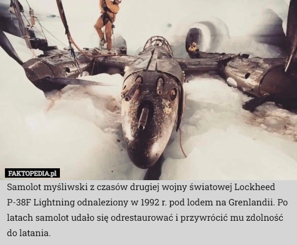 
    Samolot myśliwski z czasów drugiej wojny światowej Lockheed P-38F Lightning