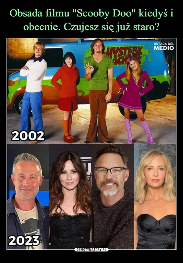 
    Obsada filmu "Scooby Doo" kiedyś i obecnie. Czujesz się już staro?