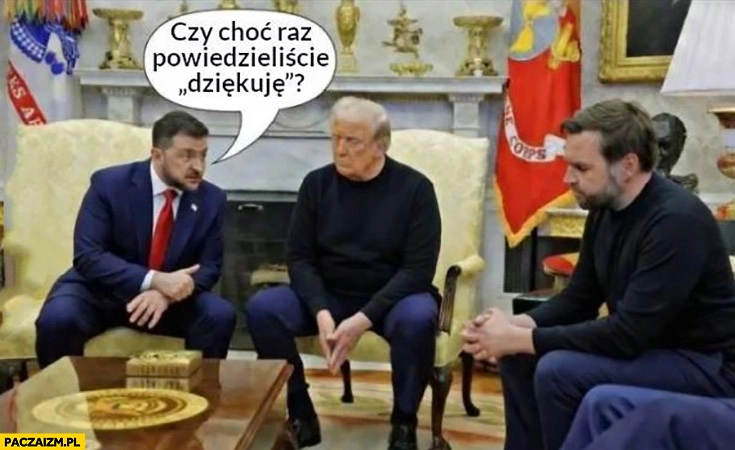 
    Zełenski w garniturze do Trumpa Vance: czy choć raz powiedzieliście dziękuję?
