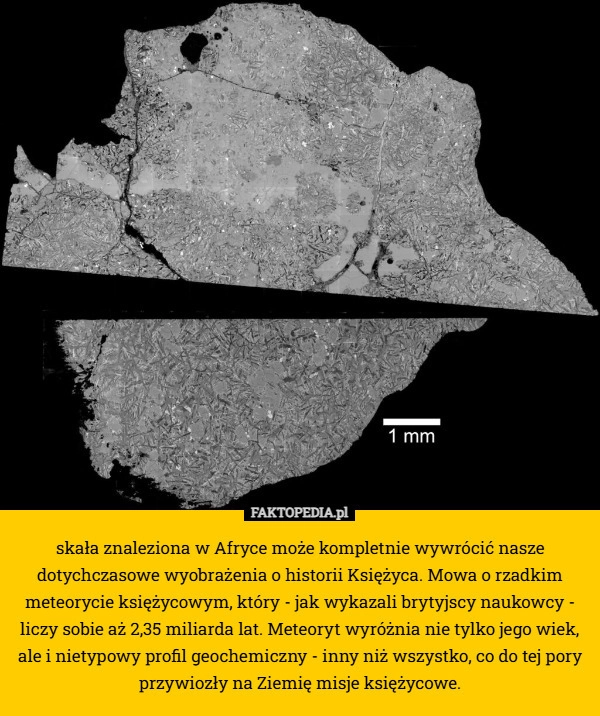 
     skała znaleziona w Afryce może kompletnie wywrócić nasze dotychczasowe