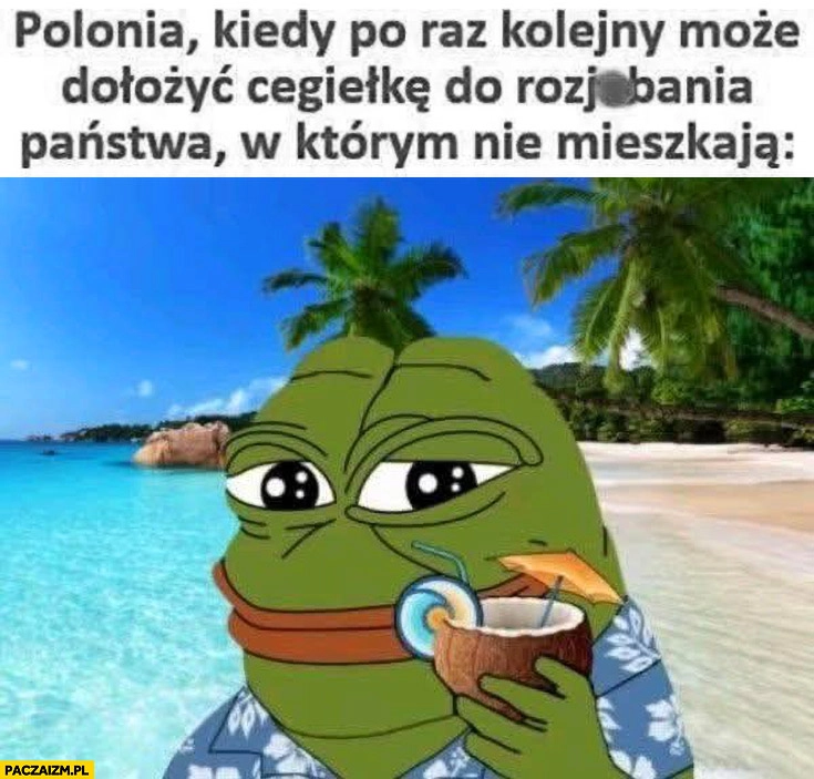 
    Polonia kiedy po raz kolejny może dołożyć cegiełkę do rozwalenia państwa w którym nie mieszkają