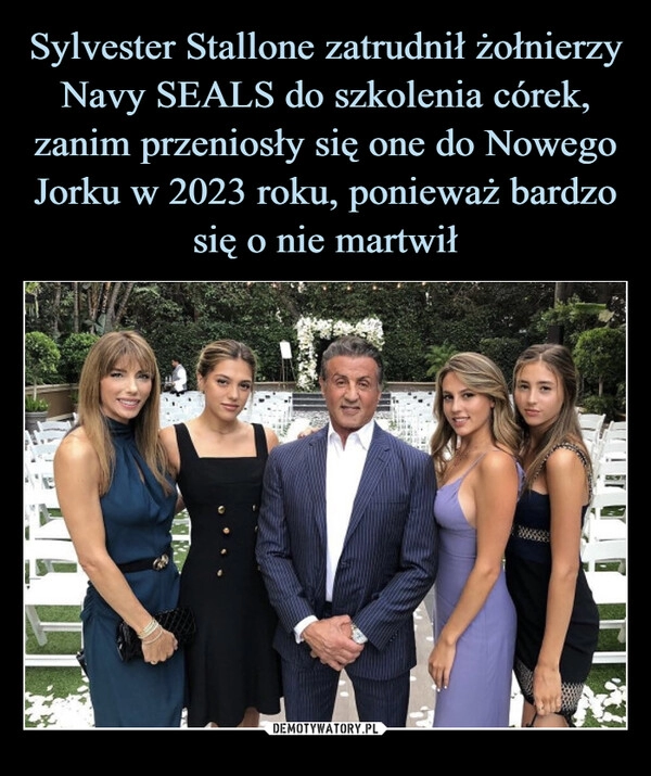 
    Sylvester Stallone zatrudnił żołnierzy Navy SEALS do szkolenia córek, zanim przeniosły się one do Nowego Jorku w 2023 roku, ponieważ bardzo się o nie martwił