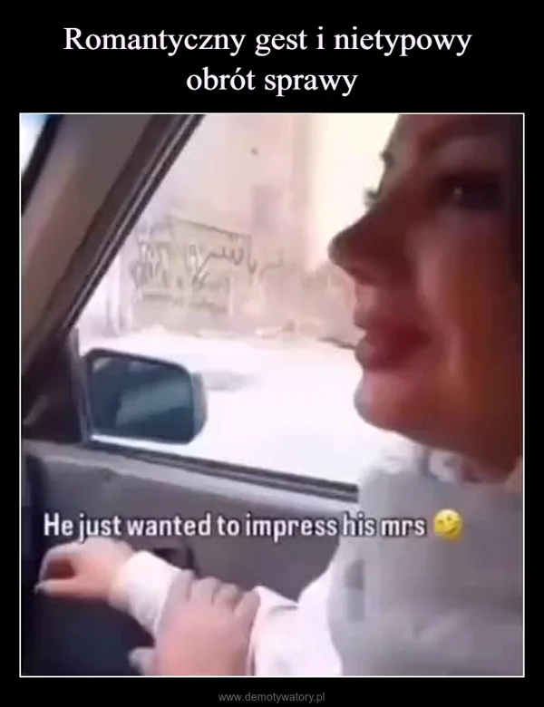 
    Romantyczny gest i nietypowy obrót sprawy