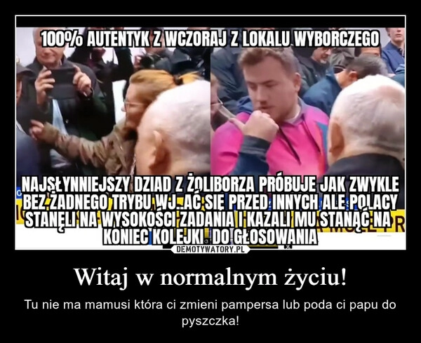 
    Witaj w normalnym życiu!