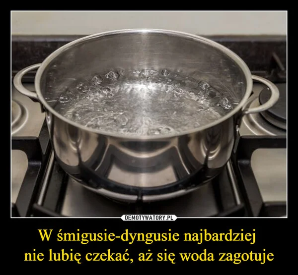 
    W śmigusie-dyngusie najbardziej nie lubię czekać, aż się woda zagotuje