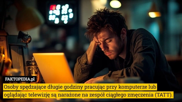 
    Osoby spędzające długie godziny pracując przy komputerze lub oglądając telewizję