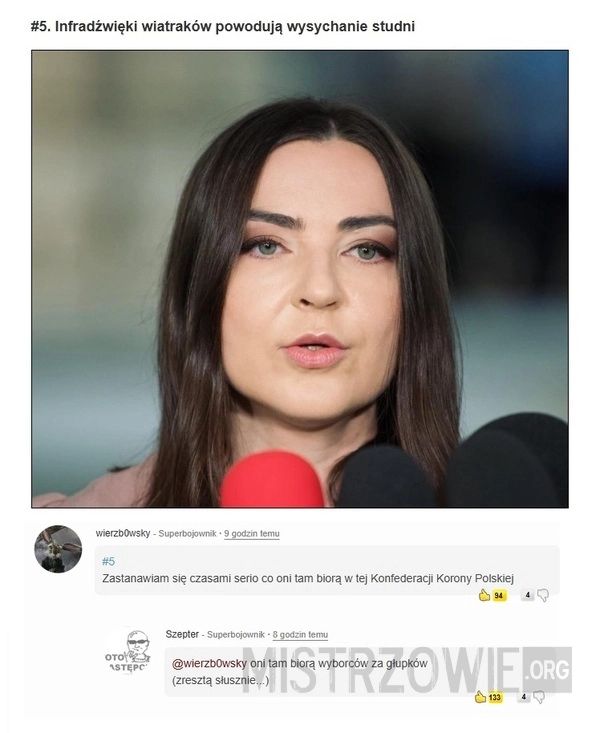 
    Infradźwięki wiatraków powodują wysychanie studni