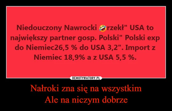 Nałroki zna się na wszystkim Ale na niczym dobrze