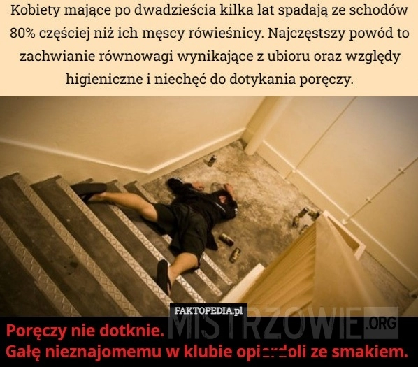 
    Kobiety spadające ze schodów