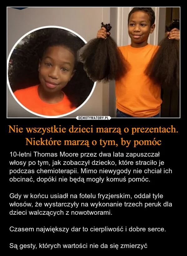 Nie wszystkie dzieci marzą o prezentach. Niektóre marzą o tym, by pomóc