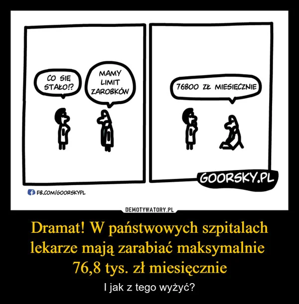 
    Dramat! W państwowych szpitalach lekarze mają zarabiać maksymalnie 76,8 tys. zł miesięcznie