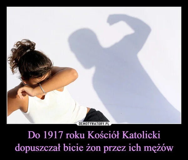 
    Do 1917 roku Kościół Katolicki dopuszczał bicie żon przez ich mężów