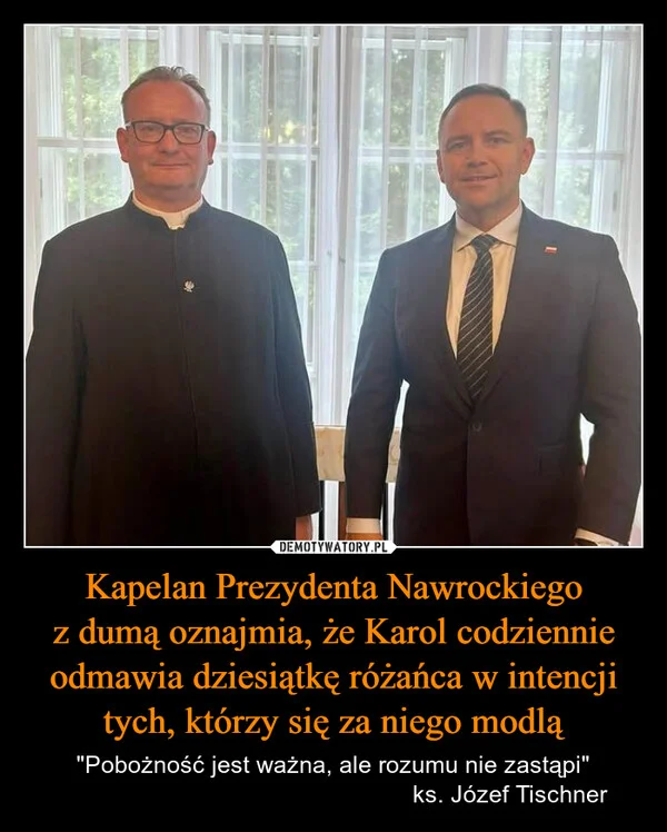 Kapelan Prezydenta Nawrockiego z dumą oznajmia, że Karol codziennie odmawia dziesiątkę różańca w intencji tych, którzy się za niego modlą