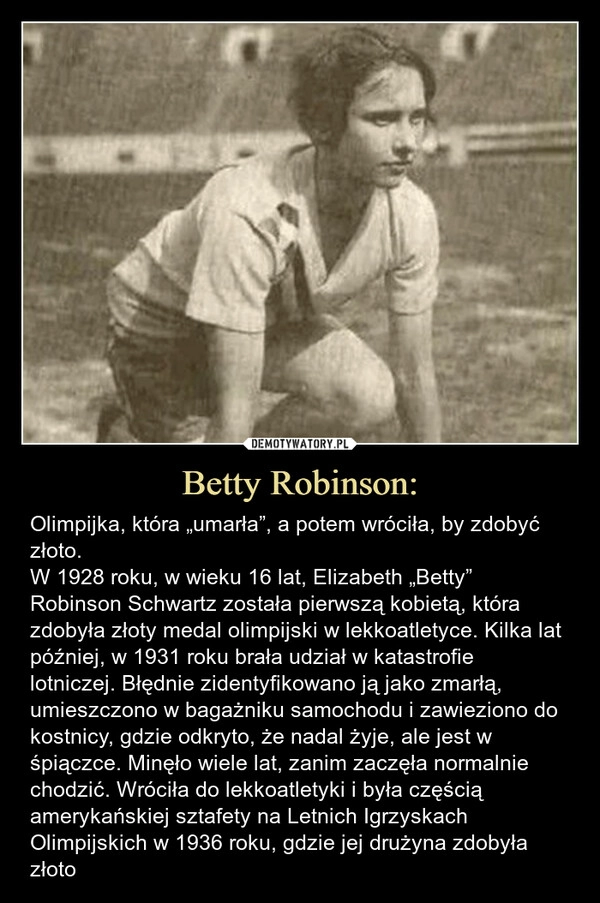 
    Betty Robinson: