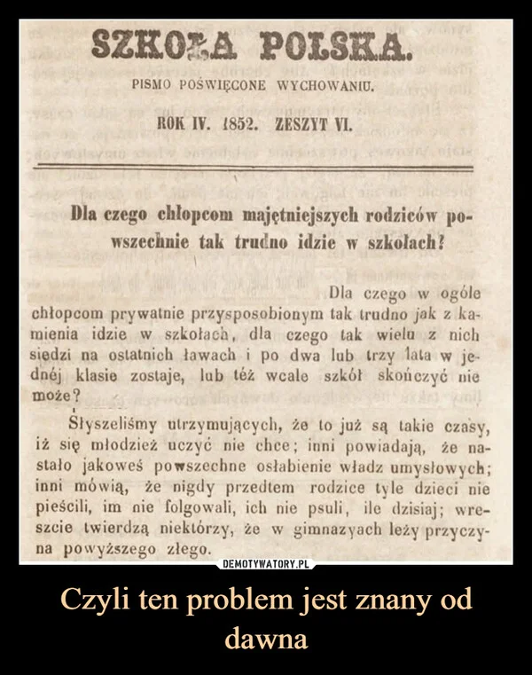 
    Czyli ten problem jest znany od dawna