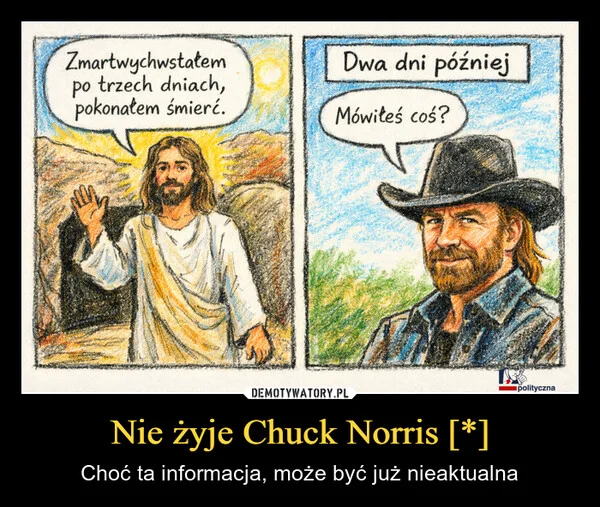 
    Nie żyje Chuck Norris [*]