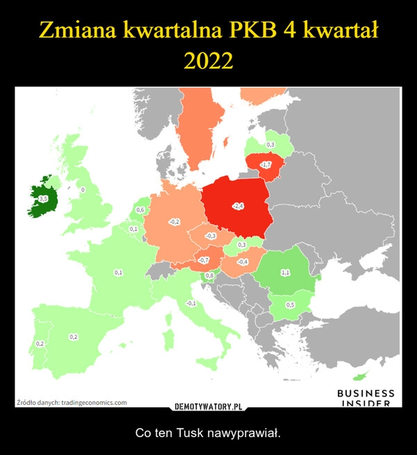 
    Zmiana kwartalna PKB 4 kwartał 2022