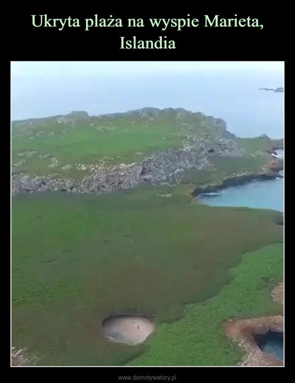 Ukryta plaża na wyspie Marieta, Islandia