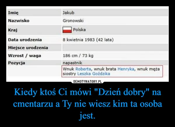
    Kiedy ktoś Ci mówi 