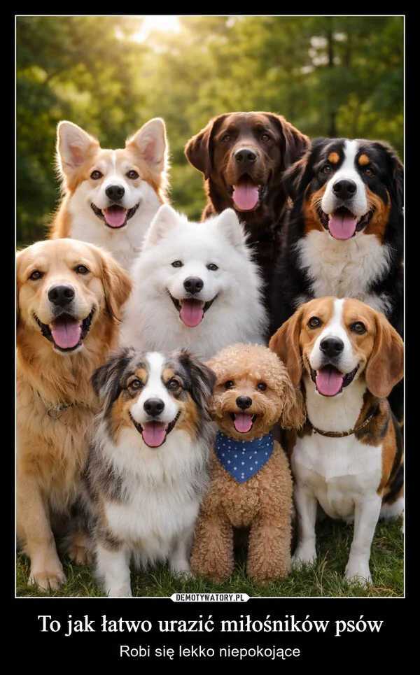 
    To jak łatwo urazić miłośników psów