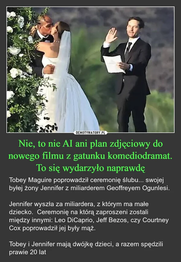
    Nie, to nie AI ani plan zdjęciowy do nowego filmu z gatunku komediodramat. To się wydarzyło naprawdę