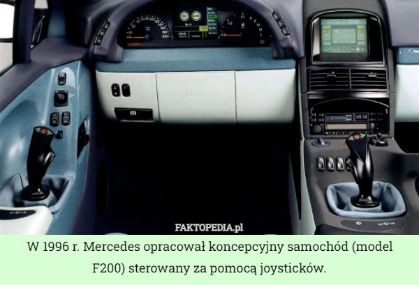 
    
			W 1996 r. Mercedes opracował koncepcyjny samochód (model F200) sterowany					