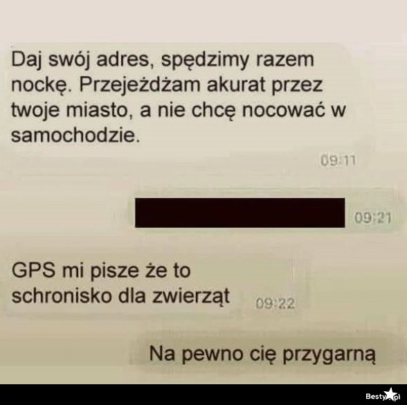 
    Prośba o nocleg 