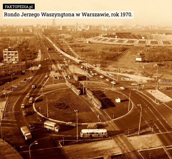 
    Rondo Jerzego Waszyngtona w Warszawie, rok 1970.