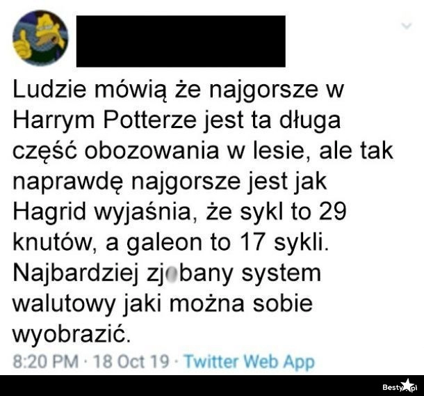 
    Najgorsza rzecz w Harrym Potterze 