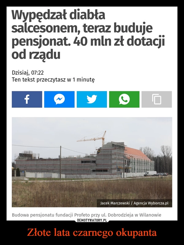 
    Złote lata czarnego okupanta