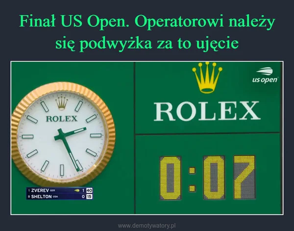 
    Finał US Open. Operatorowi należy się podwyżka za to ujęcie