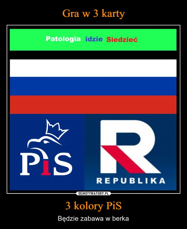 Gra w 3 karty 3 kolory PiS