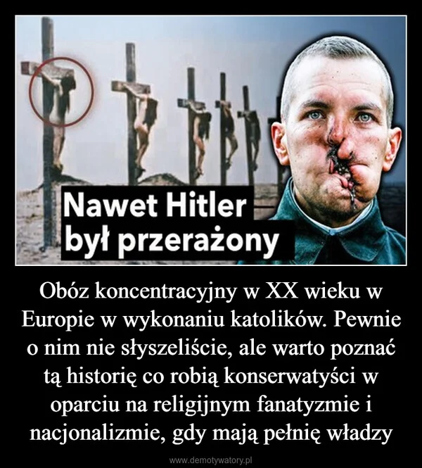 
    Obóz koncentracyjny w XX wieku w Europie w wykonaniu katolików. Pewnie o nim nie słyszeliście, ale warto poznać tą historię co robią konserwatyści w oparciu na religijnym fanatyzmie i nacjonalizmie, gdy mają pełnię władzy