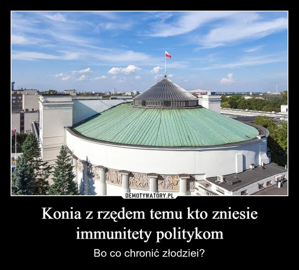 
    Konia z rzędem temu kto zniesie immunitety politykom