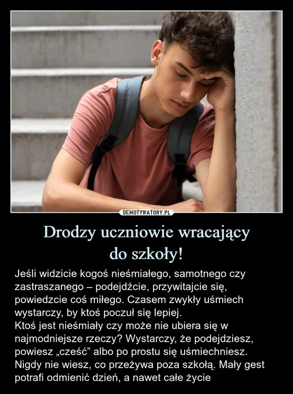 
    Drodzy uczniowie wracający do szkoły!