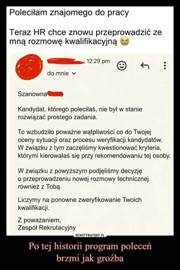 
    Po tej historii program poleceń brzmi jak groźba