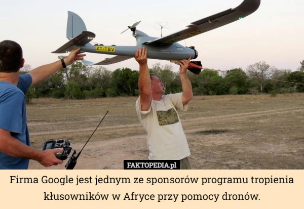 
    Firma Google jest jednym ze sponsorów programu tropienia kłusowników w Afryce...