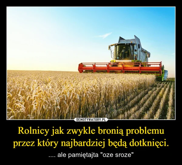 Rolnicy jak zwykle bronią problemu przez który najbardziej będą dotknięci.