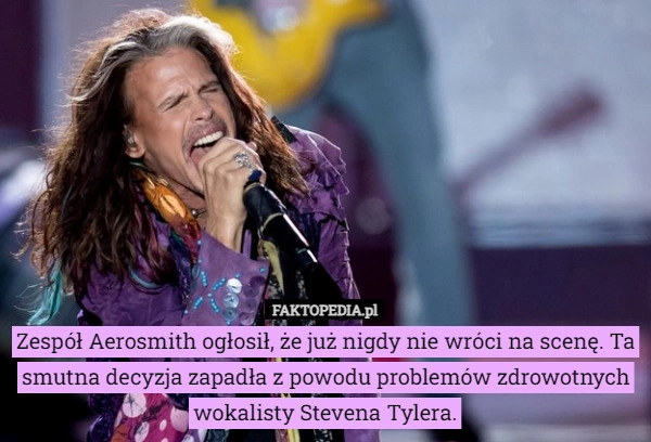 
    Zespół Aerosmith ogłosił, że już nigdy nie wróci na scenę. Ta smutna decyzja