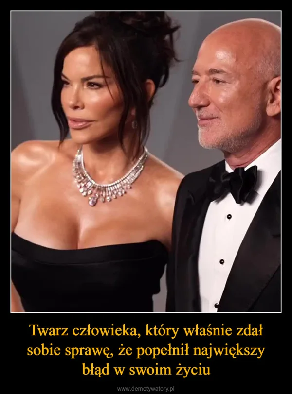 
    Twarz człowieka, który właśnie zdał sobie sprawę, że popełnił największy błąd w swoim życiu