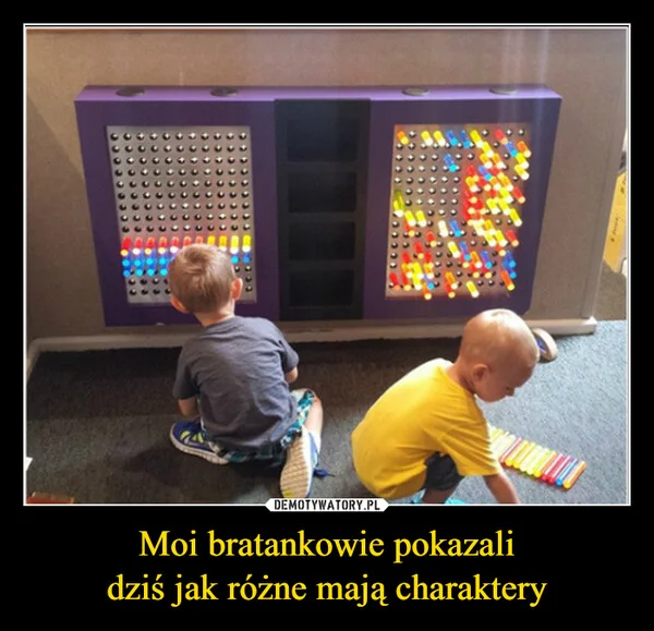 
    Moi bratankowie pokazali dziś jak różne mają charaktery