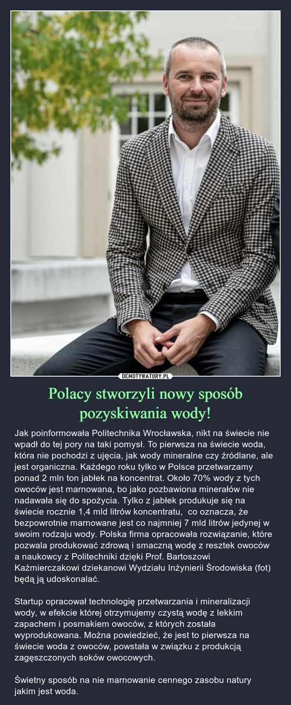 
    Polacy stworzyli nowy sposób pozyskiwania wody!