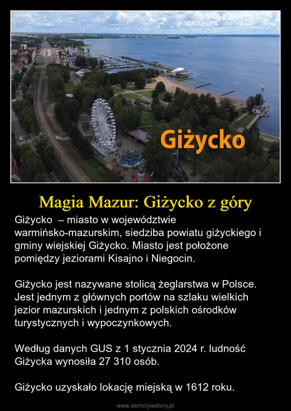 
    Magia Mazur: Giżycko z góry