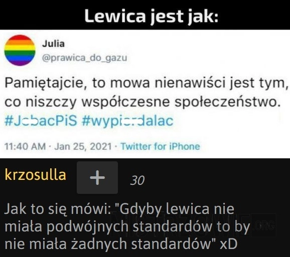 
    Mowa nienawiści...