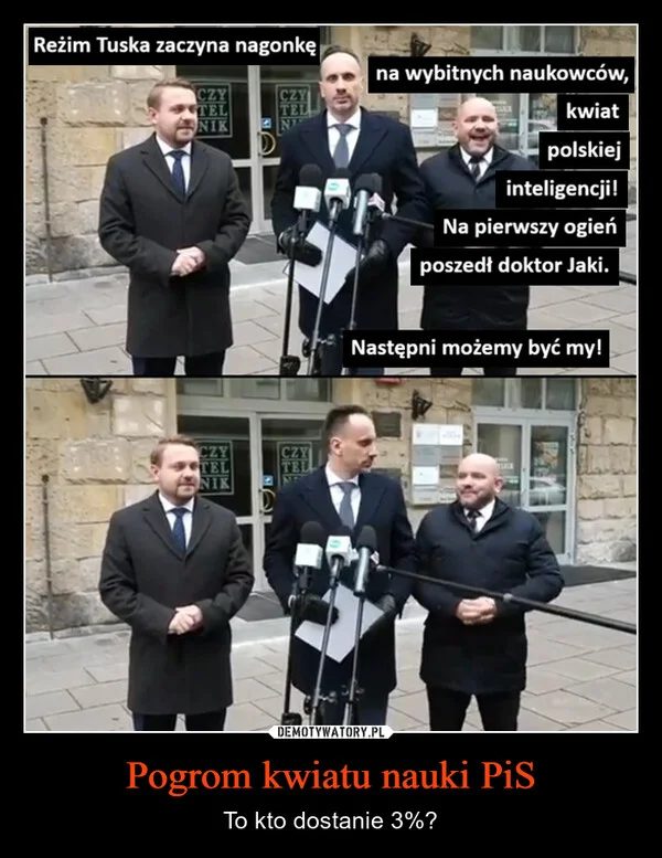 Pogrom kwiatu nauki PiS