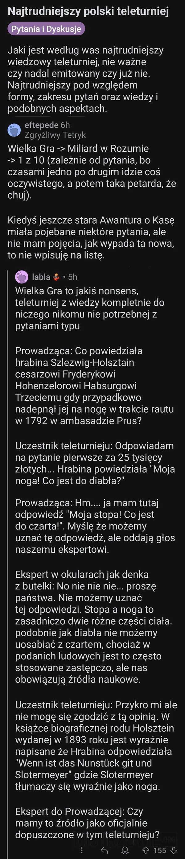 
    Najtrudniejszy polski teleturniej